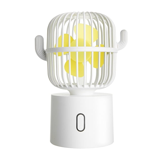 Small Desk Fan With 3 Speed Settings USB Powered Portable Table Fan For Home Office Outdoor Use 2400 mAh Battery