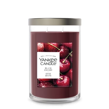 Yankee Candle Large Tumbler Candle, 20 oz Scented Candle with up to 80 Hour Burn Time, Black Cherry