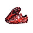 thumbnail image 1 of Innerwin Chaussures de Soccer pour Enfants à Bout Rond Crampons de Soccer Confort Légers Espadrilles Basses Terrain Ferme Rouge (Terrain Ferme) 13c, 1 of 2