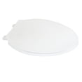 thumbnail image 1 of 19 inch Elongated Plastic Toilet Seat, White, 1 of 2