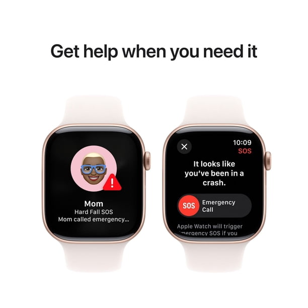 Apple Watch Series 10 GPS 46mm Rose Gold Aluminum Case with Light