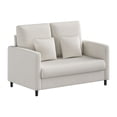thumbnail image 1 of Causeuse, Causeuse 51 Pouces, Petite Causeuse en Peluche Confortable pour Petits Espaces, Beige, 1 of 8