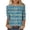 Blue, variant on ZMFXJPE Women Blouses Clearance Sale Womens Shirts 3/4 Sleeve Women's Tops, Tees & Blouses Womens Spring Top Plus Womens Fall Tops, Blue, 4XL