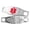 Red | Impact Engraving, variant on Engraved 7mm Figaro Link Medical Alert ID Bracelet by MedicEngraved® – Hypoallergenic Stainless Steel | Sleek Tag