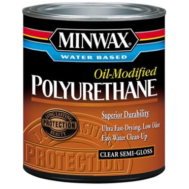 Minwax 63020 Polyuréthane Semi-Lustré à Base d'Eau Modifié à l'Huile - 1 Quart