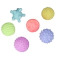 thumbnail image 2 of Textured Sensory Ball, 6pcs Baby Textured Ball Set Infant Funny Soft Elastic Multicolor Squeezing Sensory Ball Toy For Home, 2 of 8