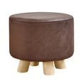 thumbnail image 2 of Lipstore Pouf Repose-Pieds Rond Petit Pouf Créatif pour Entrée Intérieure Chambre de Bébé Brun Foncé, 2 of 8