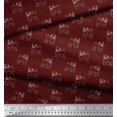 thumbnail image 3 of Soimoi Moss Georgette Fabric Pug Dog Print Fabric by The Yard 42 Inch Wide, 3 of 3