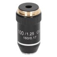 thumbnail image 2 of Biological Microscope Lens, 195 Achromatic Black Objective Lens 100X Oil High Objective Interface 20.2mm Thread, 2 of 7
