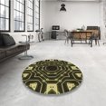 thumbnail image 4 of Ahgly Company Tapis Rond Lavable en Machine Intérieur Transitionnel Gris Minuit, 4 Pieds Rond, 4 of 7