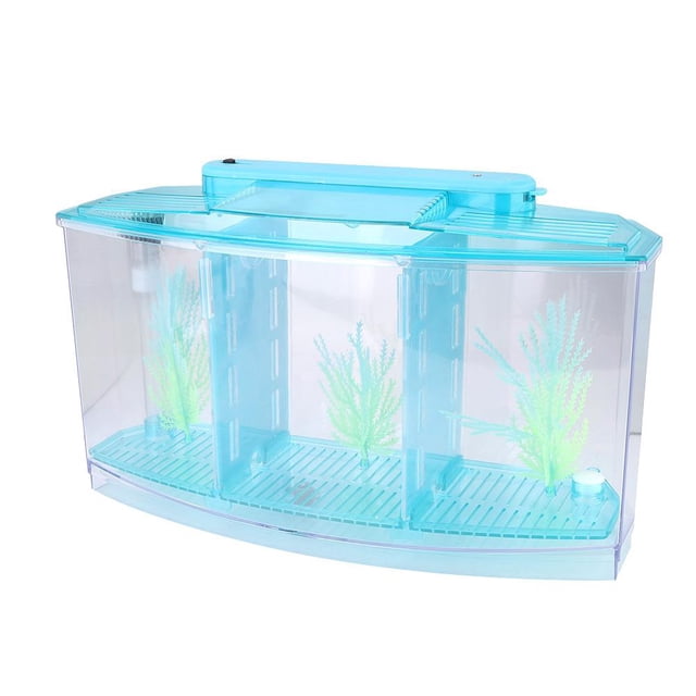 LAFGUR Small Aquarium, Desktop Fish Tank, For Betta With LED Light Small Fishes With Water Change Valve