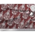 thumbnail image 3 of Soimoi Poly Georgette Fabric Leaves & Floral Block Print Fabric by The Yard 52 Inch Wide, 3 of 3