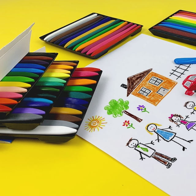 YAOMOBB Creative Crayon Ultra light Safe Triangle Crayons Preschool Kids School Supplies Mini Crayon Sticks