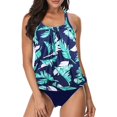 thumbnail image 3 of Women Tankini Swimsuit Tummy Control Top With Shorts Two Piece Bathing Suit, 3 of 6