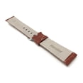 thumbnail image 4 of 24mm Mens' Alligator Style Leather Watch Strap Band, White Stitching, Stainless Steel Buckle, 4 of 7