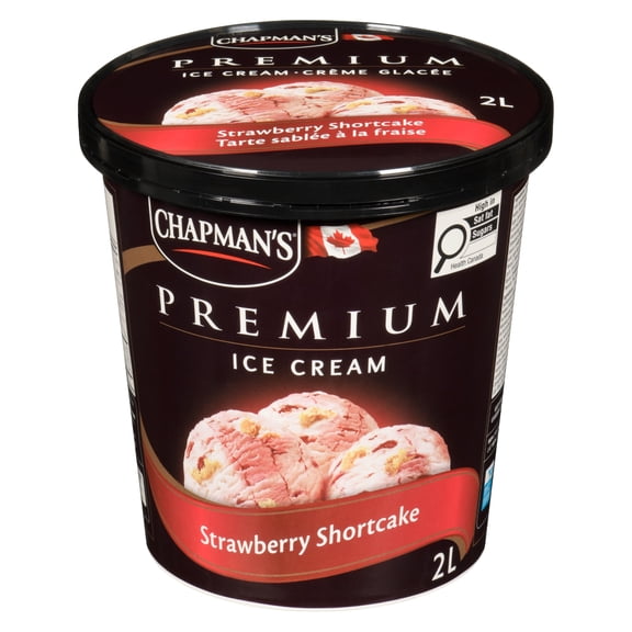 Chapman's Premium Crème Glacée Tarte Sablée à la Fraise 2L