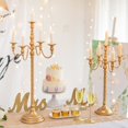 thumbnail image 2 of Nuptio Gold Candelabra for Wedding Decoration 5-Arms Floor Candlestick Holder 21", 2 of 5