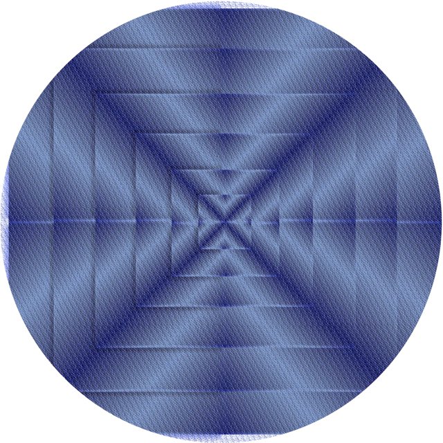 Ahgly Company Tapis d'Intérieur Ronds Transitionnels Bleus Lavables à la Machine, 6 Pieds Rond