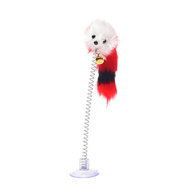 Cat Teaser Toy Funny Bell Sucker Mouse Spring Cat Interactive Toy Cat Play Toy