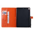 thumbnail image 3 of Étui pour iPad 10.2 Pouces 9e 8e 7e Génération, Folio Ajusté en Cuir PU Papillon en Relief Support Intelligent Couverture Auto Réveil/sommeil Protection Antichoc Dos TPU, Orange, 3 of 6