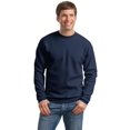 thumbnail image 3 of Hanes Chandail Molletonné à Col Rond ComfortBlend EcoSmart pour Hommes - Meilleur Vendeur, 3TG, Bleu Marine Foncé, 3 of 7