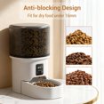 thumbnail image 4 of Distributeur Automatique Programmable pour Animaux de Compagnie 4 L – jusqu'à 6 Repas Minutés, Double Alimentation, Contrôle des Portions, Bol en Acier Inoxydable, Anti-Humidité, Grande Capacité pour Chats et Petits Chiens – Noir Transparent, 18x29,4x28 cm, 4 of 8
