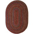 thumbnail image 1 of Rhody Rug Katie Tapis Ovale Tressé Intérieur-Extérieur, Bordeaux, 2 Pieds x 3 Pieds, Réversible, Lavage des Mains, 1 of 6
