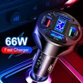 thumbnail image 4 of Becaristey Convenient And Stylish Car Charger Adapter With LED Lights Just Connect To Car Lighter Socket. white, 4 of 6
