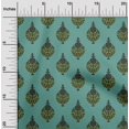 thumbnail image 1 of oneOone Polyester Lycra Fabric Leaves & Floral Block Printed Fabric 1 Yard 56 Inch Wide, 1 of 4