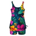thumbnail image 4 of UPPADA Two Piece Tankini Swimsuits for Women High Waisted 2 Piece Bathing Suits Floral Print Tankini Set Tummy Control Modest Swimwear for Holiday Womens Shorts Swimsuits Sets Multicolor,L, 4 of 6