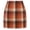 Orange, variant on Plaid Pencil Skirts for Women Vintage High Waisted Mini Skirt Casual Flannel Bodycon Skirts Green L
