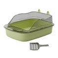 thumbnail image 2 of Tachiuwa Cat Litter Box Cat Sand Basin with High Side Cat Litter Container Durable green, 2 of 9
