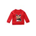 thumbnail image 4 of Opperiaya Girls Christmas Clothes Set Red Pullover Green Yarn Skirt and Cap, 4 of 9