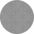 thumbnail image 1 of Ahgly Company Tapis Rond Lavable en Machine Intérieur Transitionnel Gris Platine, 5 Pieds Rond, 1 of 7