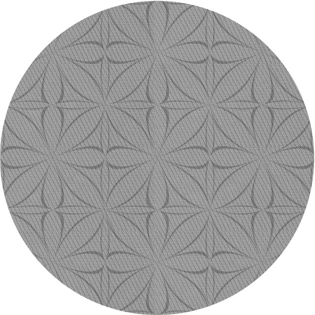 Ahgly Company Tapis Rond Lavable en Machine Intérieur Transitionnel Gris Platine, 5 Pieds Rond