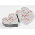 thumbnail image 4 of Inkdotpot 50 Pack Happy Holiday Favor Paper Tag Craft Real Rose Gold Foil Hang Tag, 4 of 6