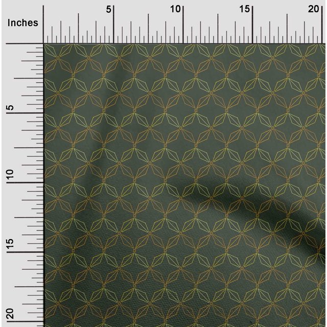 oneOone Georgette Viscose Fabric Geometric & Artistic Floral Sashiko Print Fabric BTY 42 Inch Wide