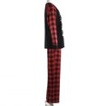 thumbnail image 2 of Kmbangi Christmas Family Pajamas Set, Plaid Letter Print Tops+Pants/Romper, 2 of 8