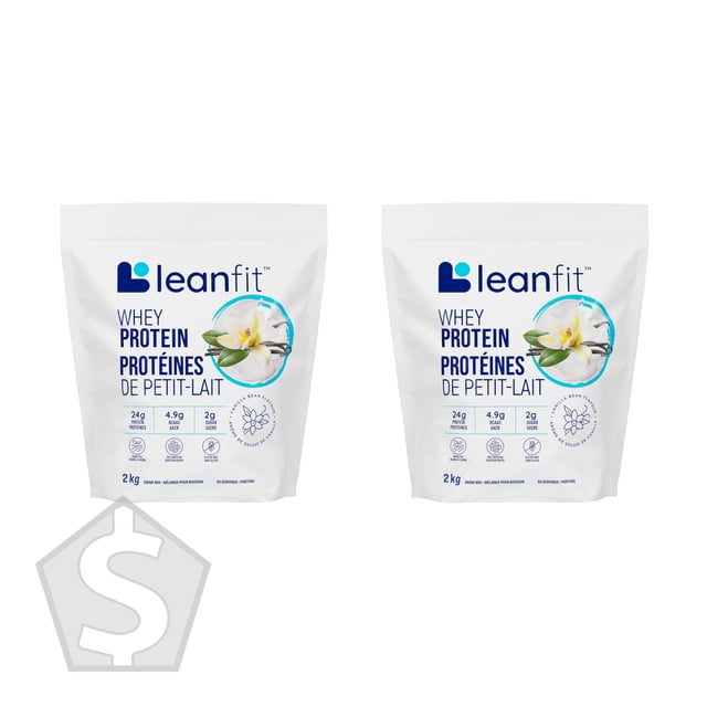 Leanfit Vanilla Flavour Whey Protein - Pack of 2