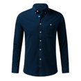 thumbnail image 1 of Mens Corduroy Shirt Button Down Long Sleeve Ribbed Fall Tops Slim Fit Casual Warm Shirts, 1 of 7