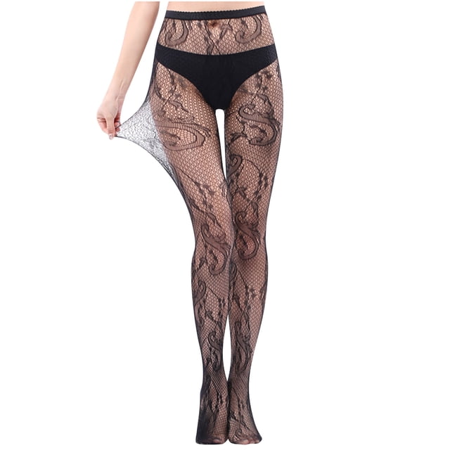 Penkiiy Fishnet Stockings pour Femmes Femmes Pantalons Aguichant Leggings en Maille Transparente Grande Taille Bas Résille Résille Beige Collants