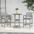 thumbnail image 2 of Costway Patio Adirondack Bar Chairs Set of 2 with Wide Armrests & Footrest Backrest Gray, 2 of 8