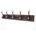 thumbnail image 1 of 5 Iron Hooks With Ceramic Knobs On Wood Base, 1 of 2