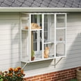 thumbnail image 2 of PawHut Catio Extérieur, Enclos de Fenêtre pour Chat pour 2-3 Grands Chats, Blanc, 2 of 10