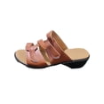 thumbnail image 4 of Woobling Pantoufles pour Femmes Sandales à Enfiler Sans Talon Semelle Compensée Confortables Quotidiennes Brun 6, 4 of 9