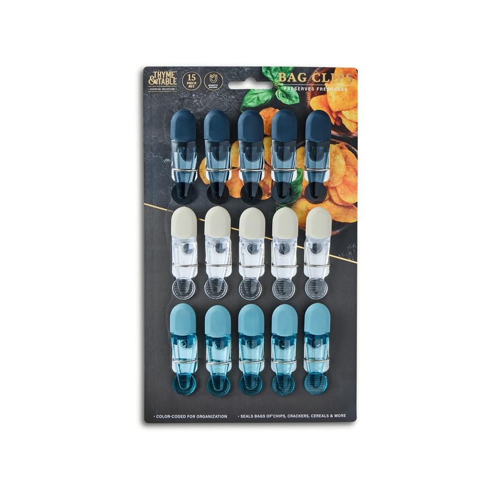 Thyme & Table 15-Piece Bag Clip Set