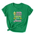thumbnail image 2 of EGNMCR Chemise de Pâques pour Femmes Chemises Imprimées Manches Courtes Décontractées Col Rond T-Shirts pour Femmes, 2 of 3