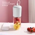 thumbnail image 4 of Wuztai 400ml USB Rechargeable Mini Juicer, Portable Juicing Cup with Six-Blade Head, Large Capacity Glass Personal Blender for Smoothies Travel Home Office, 4 of 7