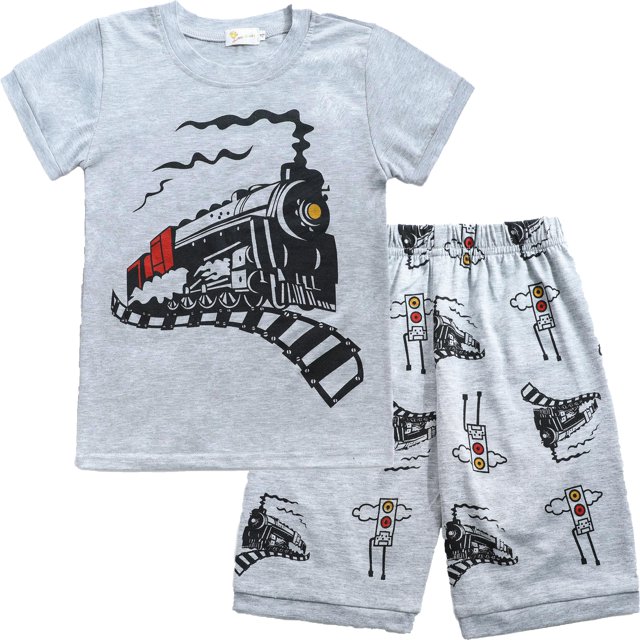 Little Hand Pyjama Garçon Tout-Petit 100 % Coton Été Pjs Tenue de Nuit d'Été Ensembles Courts 2T