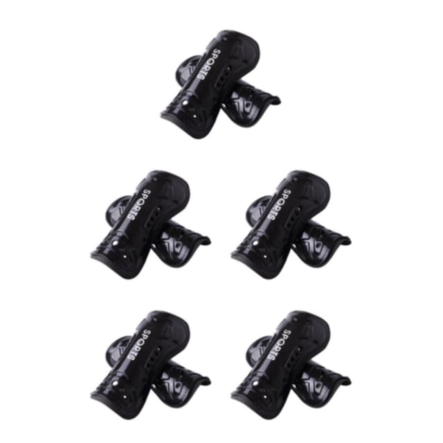Baohd Protection de Mollet de Construction Durable pour l'Entraînement de Football Adulte Réglable Jambes de Protection Manches Adulte Noir 5Set